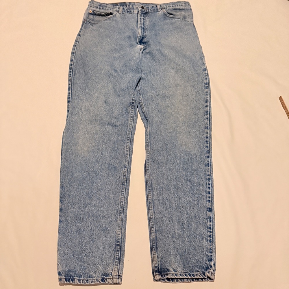 Levi's 550 Relaxed Tapered Jeans Mens 38x34 Light Wash Vintage 1992 Made in USA